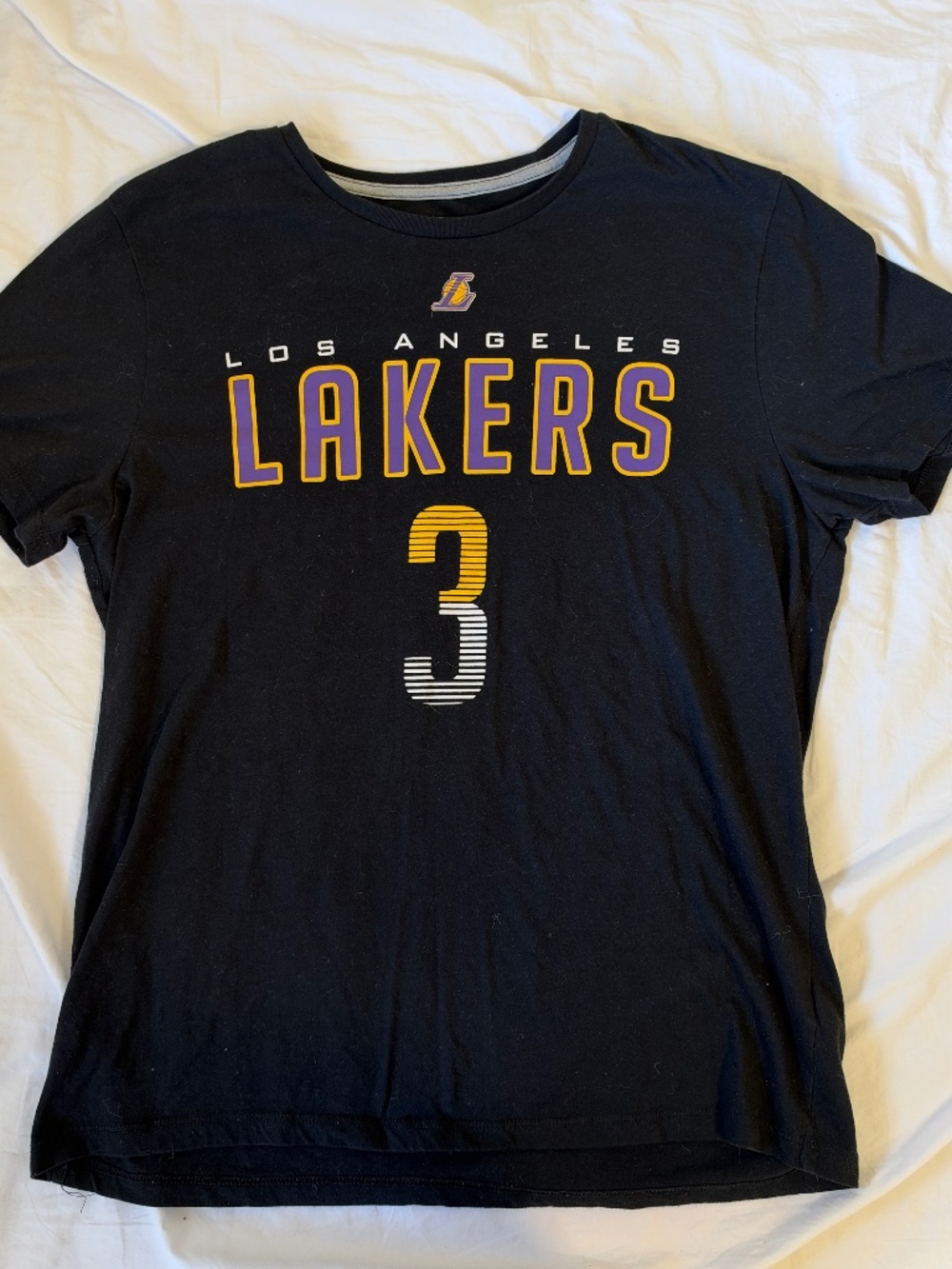 NBA Los Angeles Laker Basketball #3 Anthony Davis Women's Crew Neck T-Shirt L